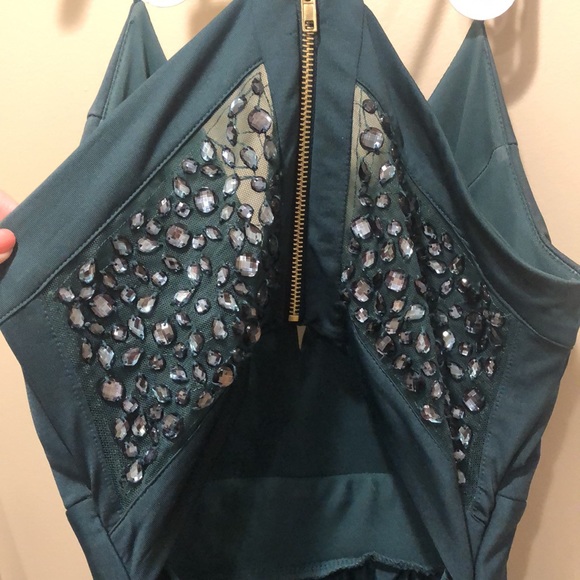 Emerald Green Homecoming Dress - Picture 3 of 3